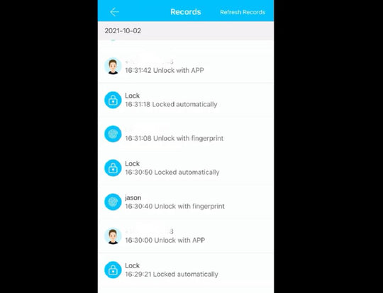 Tracking Lock and Unlock Records